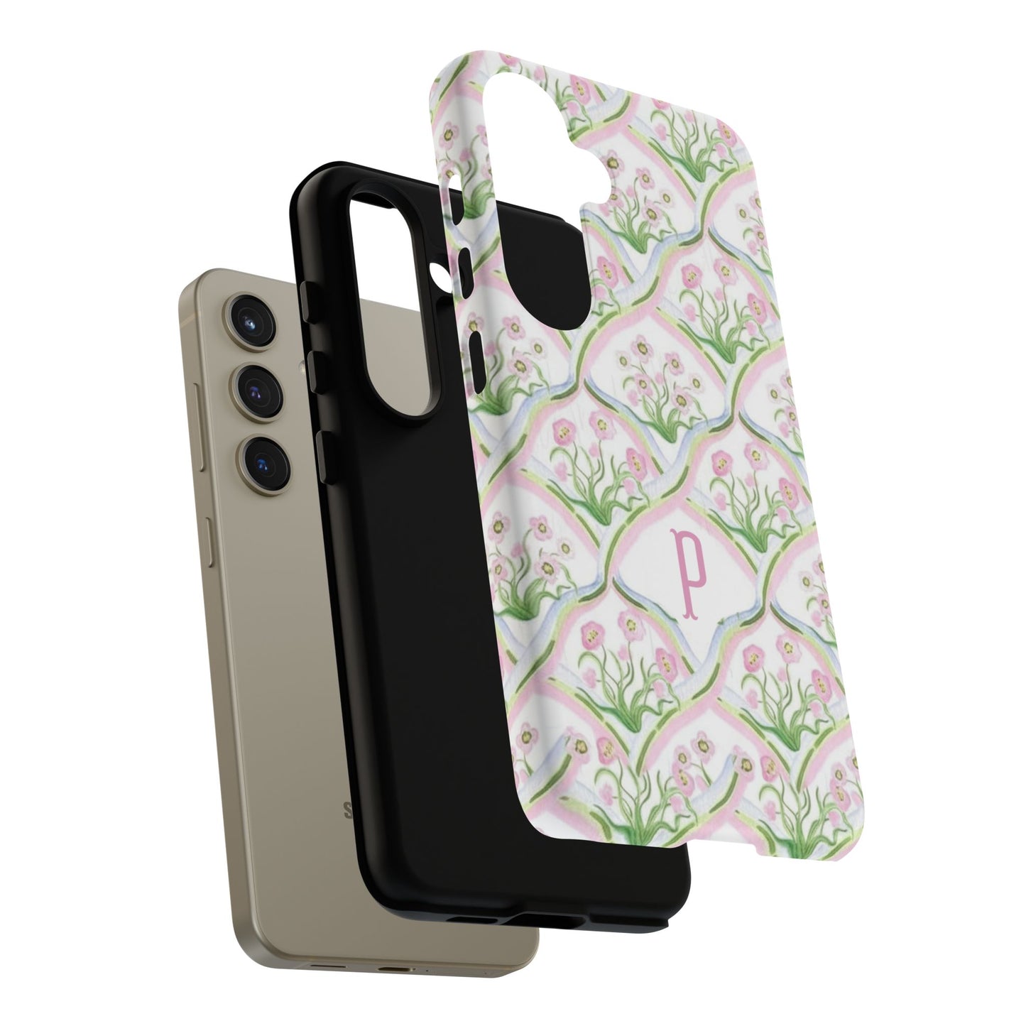 Pink Floral Personalized Phone Case