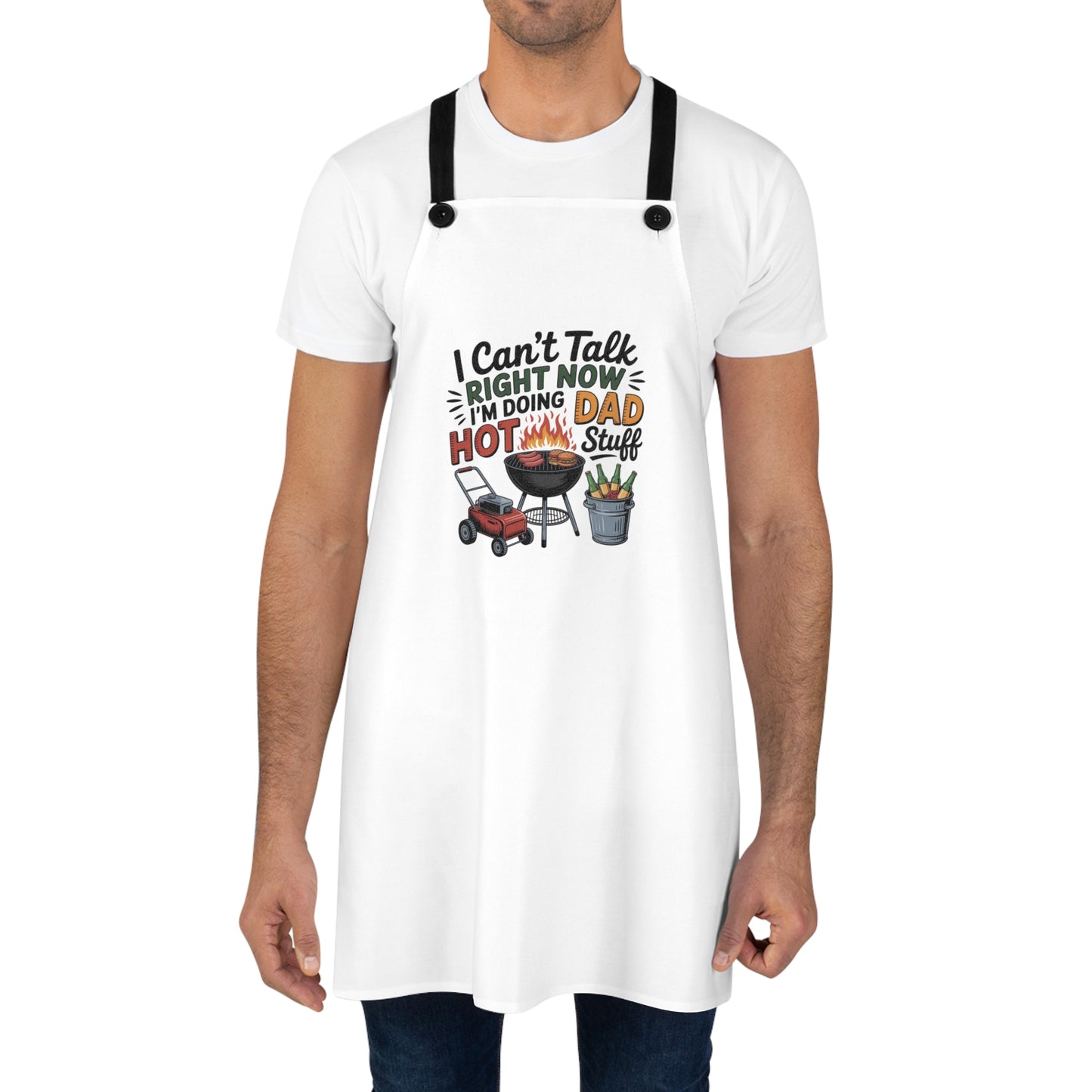 Fathers Day Apron Gift Dad Hot Stuff Apron