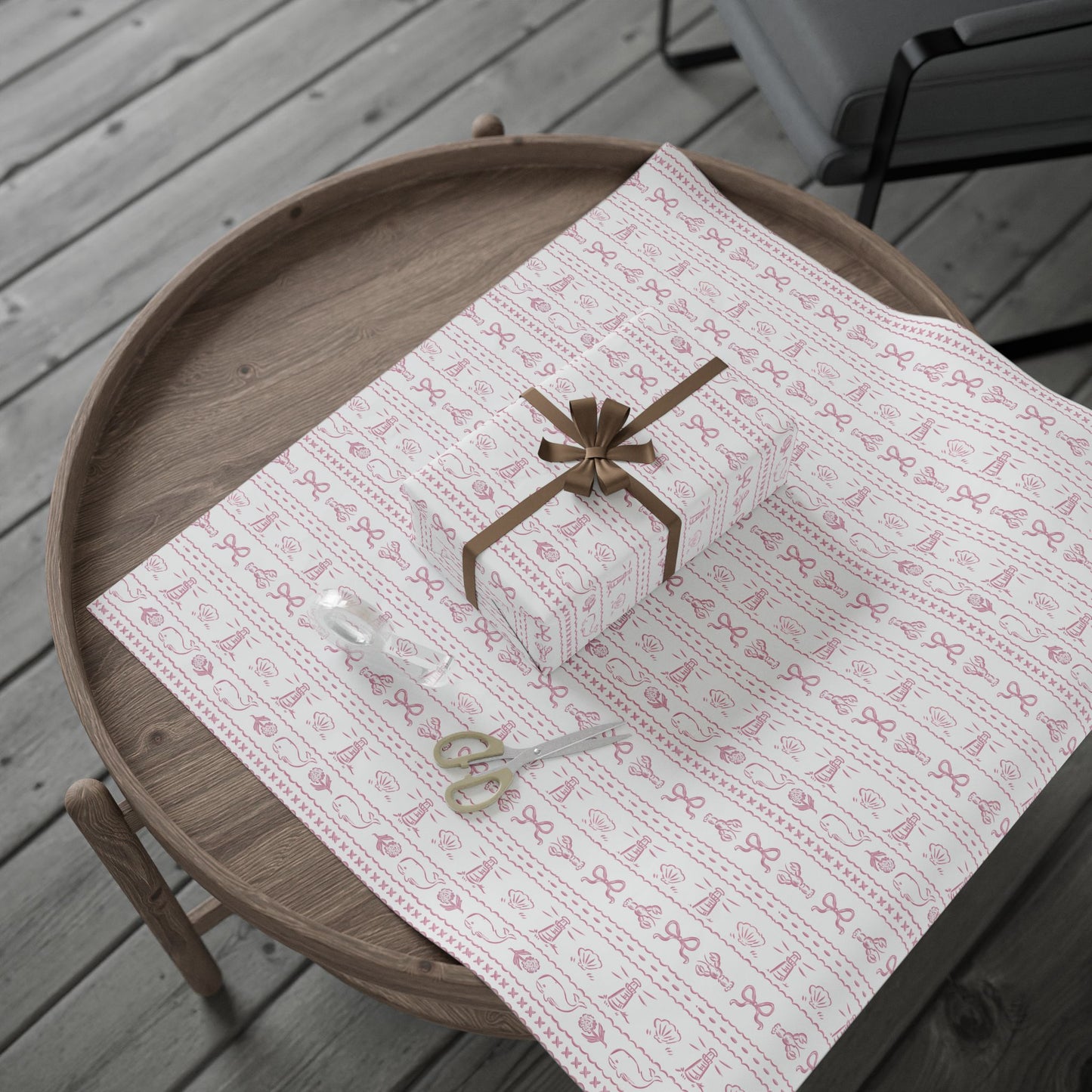 Lobster and Lighthouses Wrapping Paper