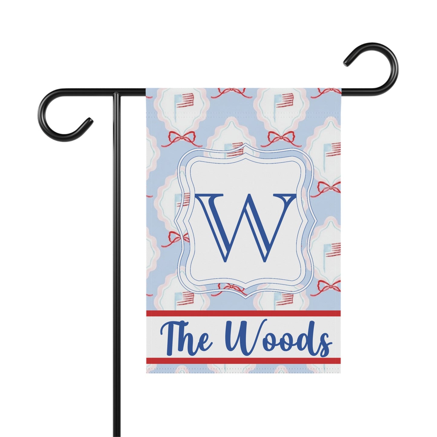 Patriotic Monogram Garden Flag Grandmillennial