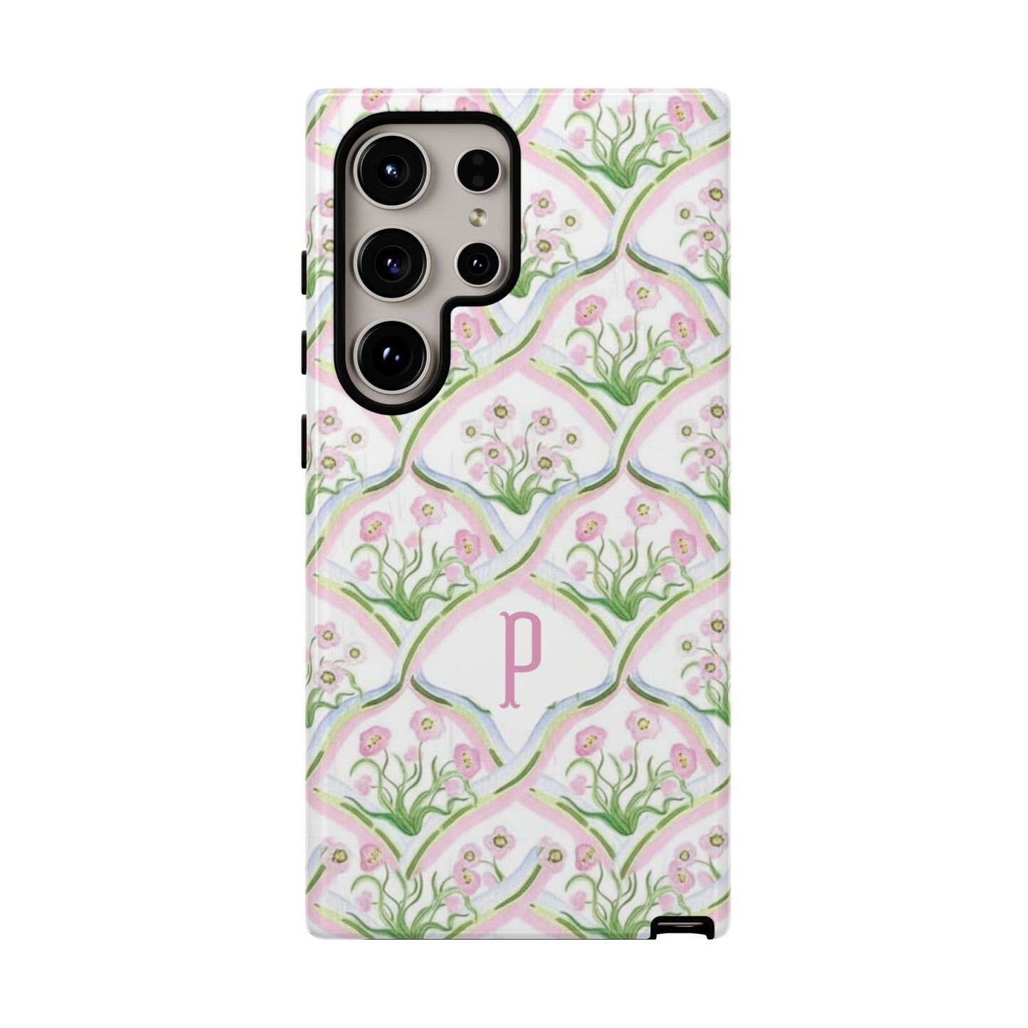 Pink Floral Personalized Phone Case