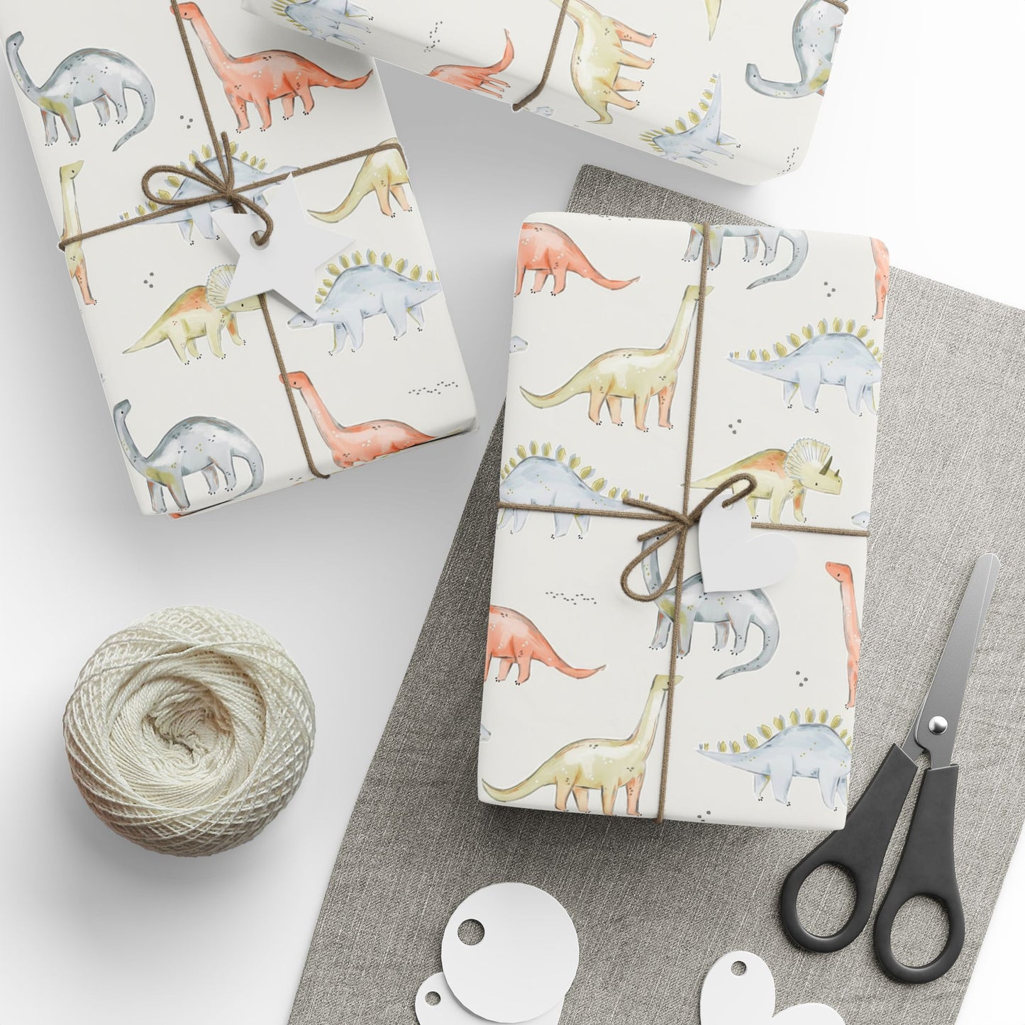 Watercolor Dinosaur Wrapping Paper