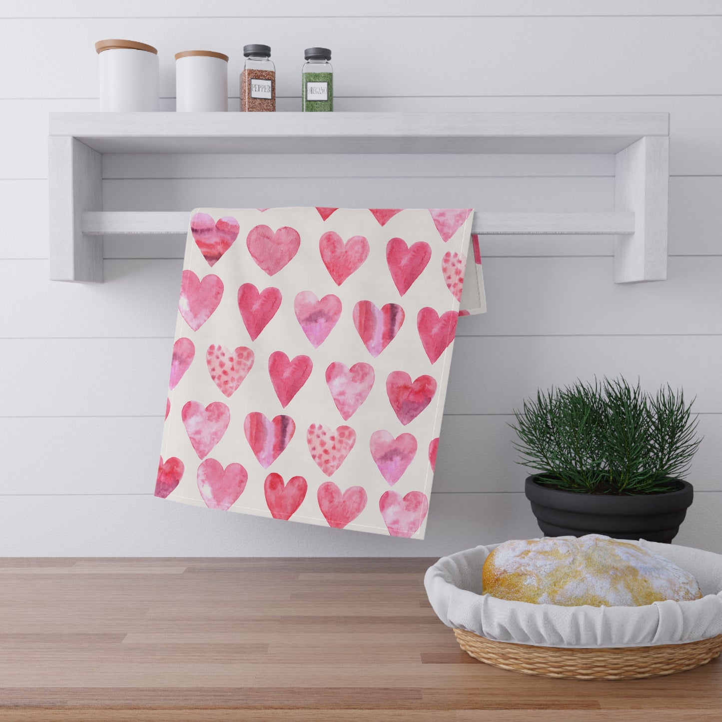 Valentines Heart Tea Towel