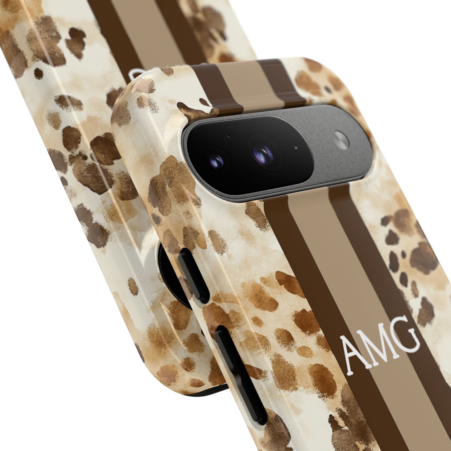 Giraffe Print Monogram Phone Case