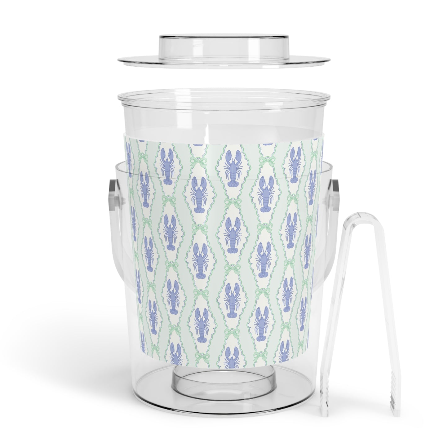 Preppy Lobster Ice Bucket with Tongs