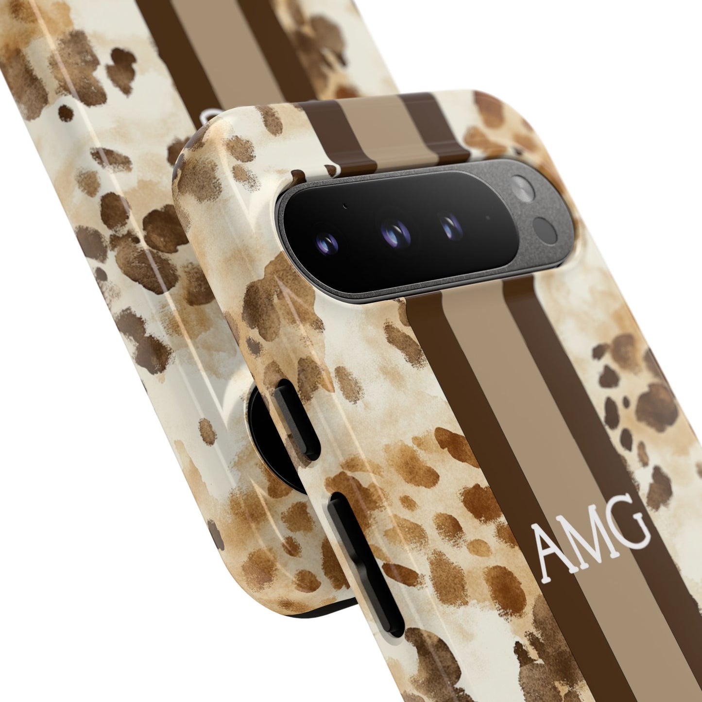 Giraffe Print Monogram Phone Case