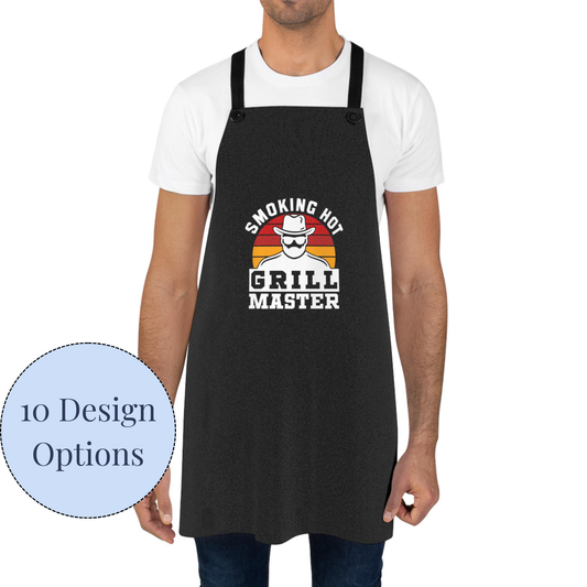 Grill Master Apron | BBQ Cooking Apron for Dads and Grandpa Fathers Day Gift