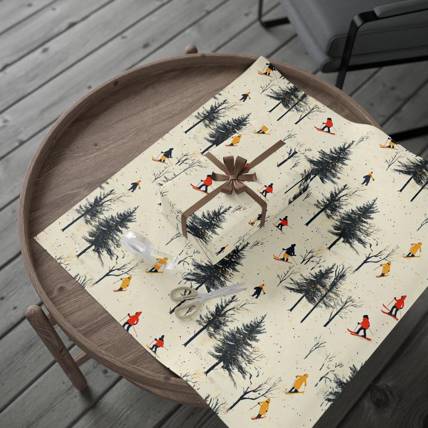 Skiing Wrapping Paper –