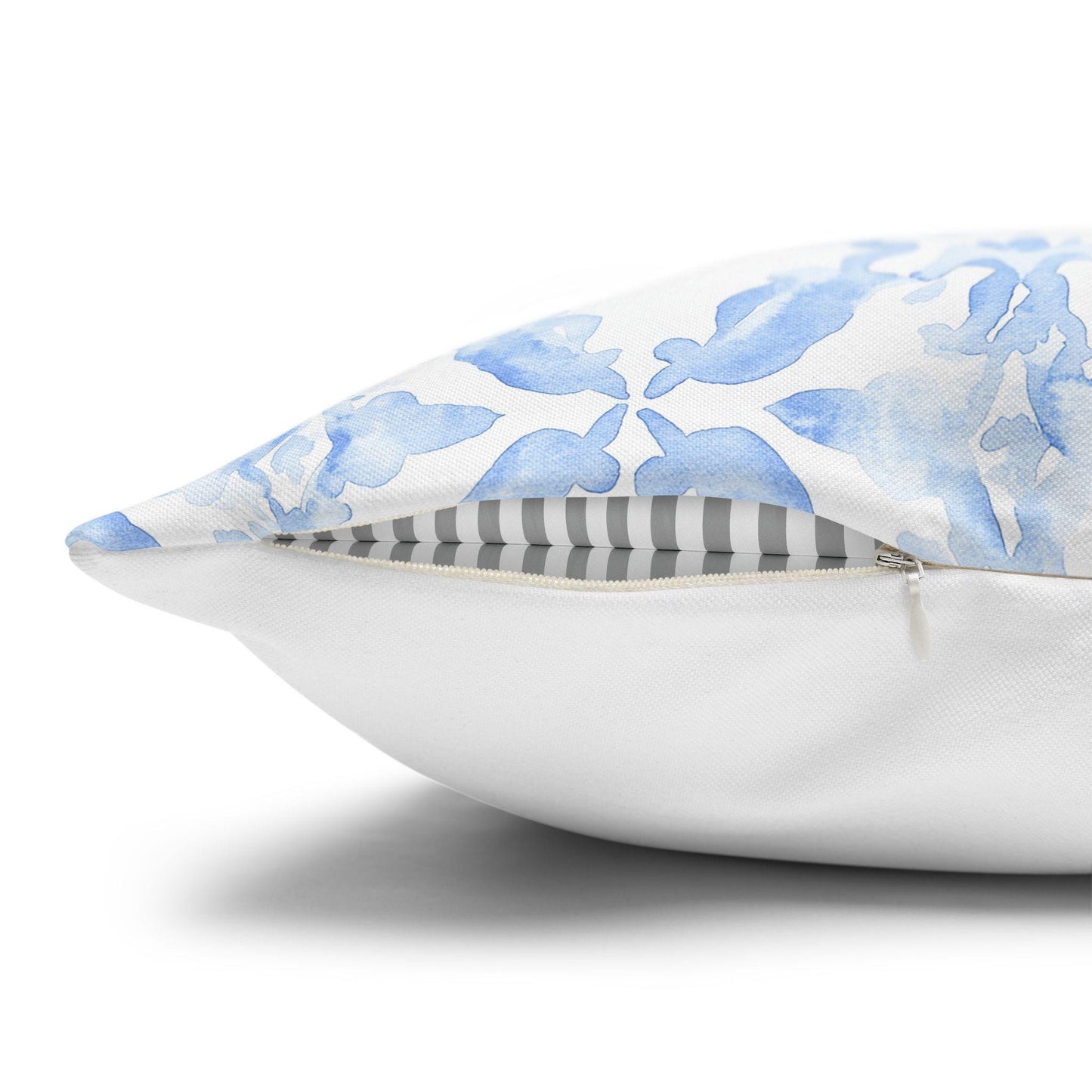 Blue Watercolor Pillow Cover