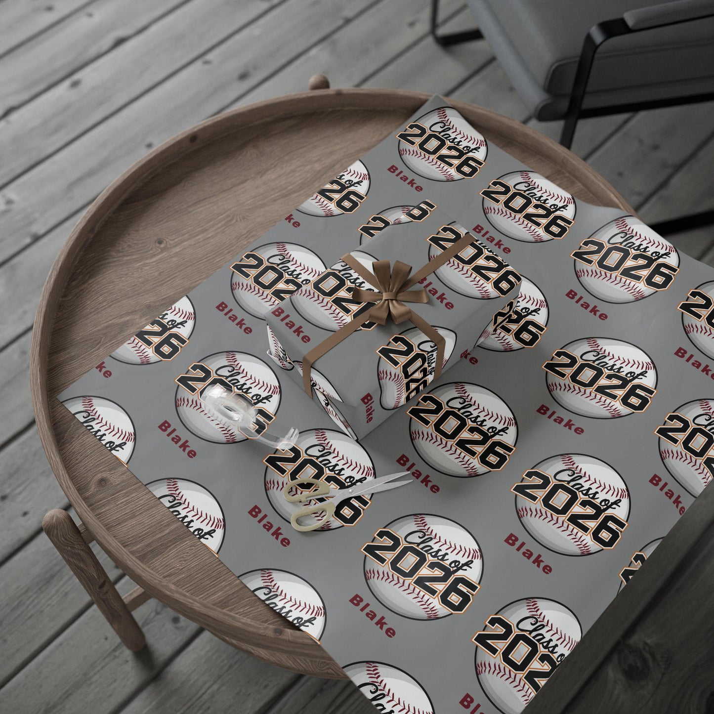 Class of 2026 Baseball Personalized Wrapping Paper