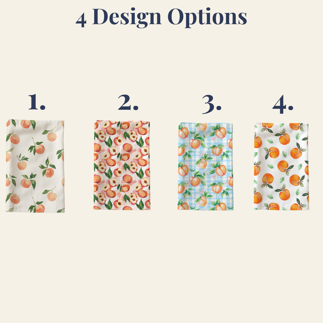 Peaches Tea Towel