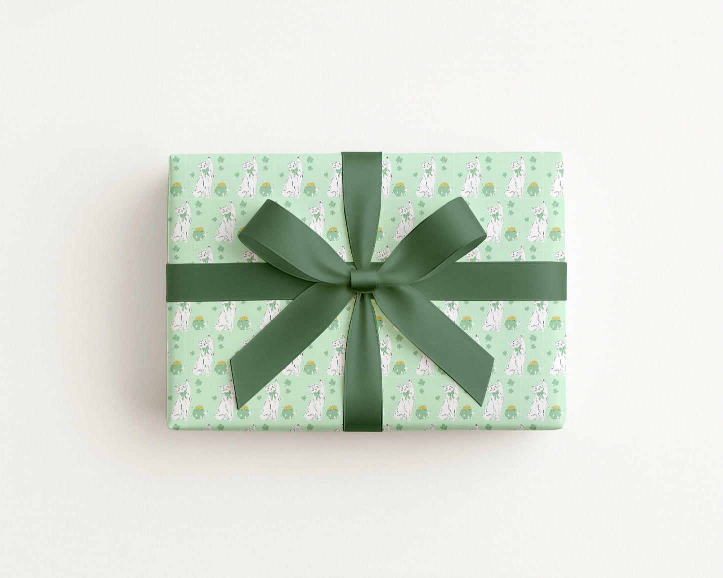 St. Patricks Day Cat Gift Wrap
