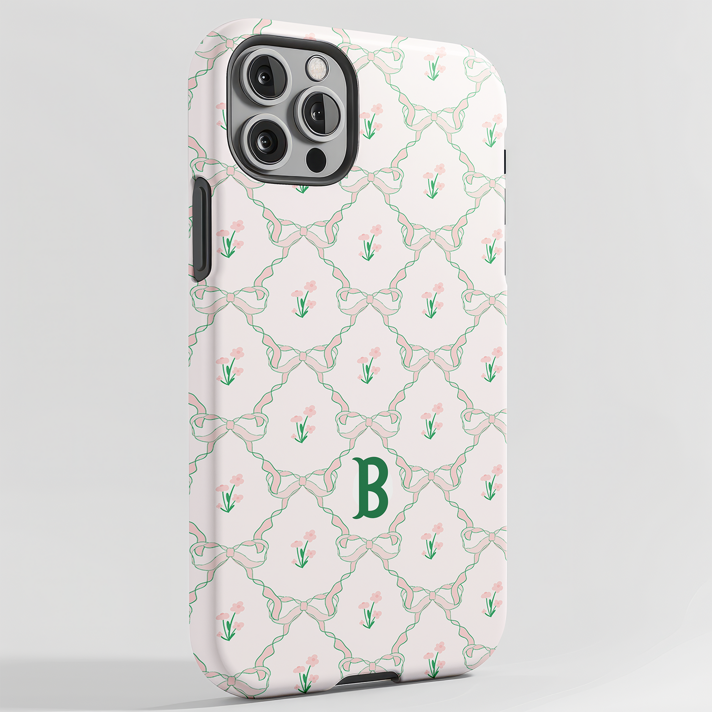 Coquette Bow Phone Case with Initial