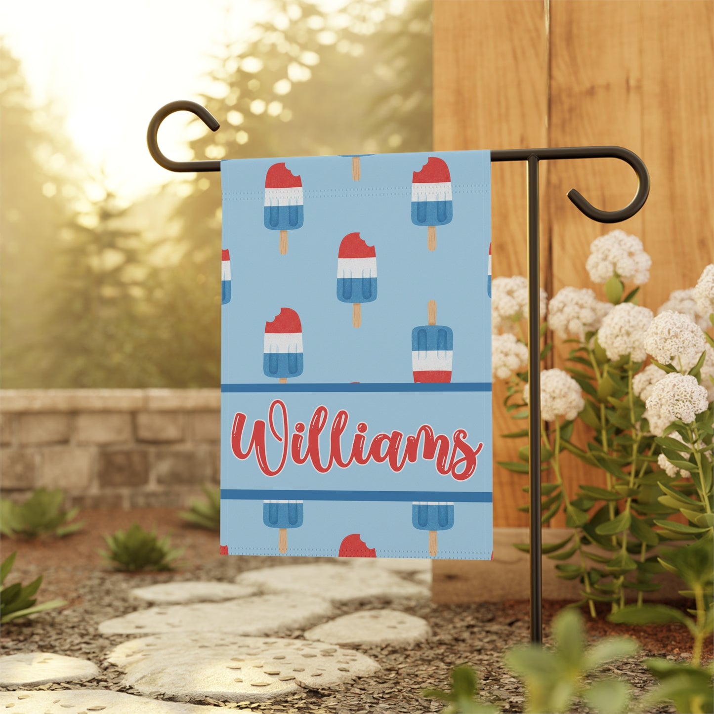 Patriotic Popsicle Garden Flag, Personalized