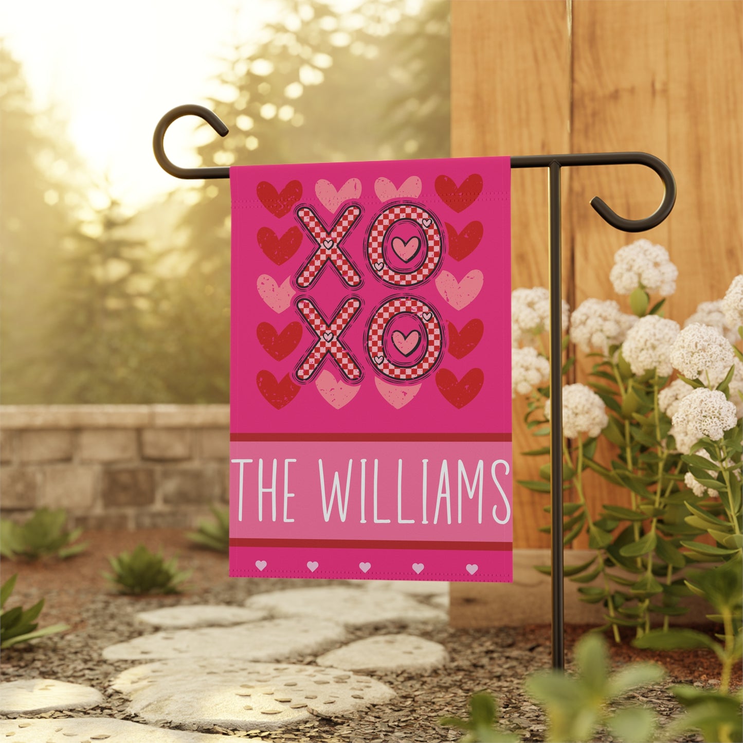 XOXO Valentine Garden Flag