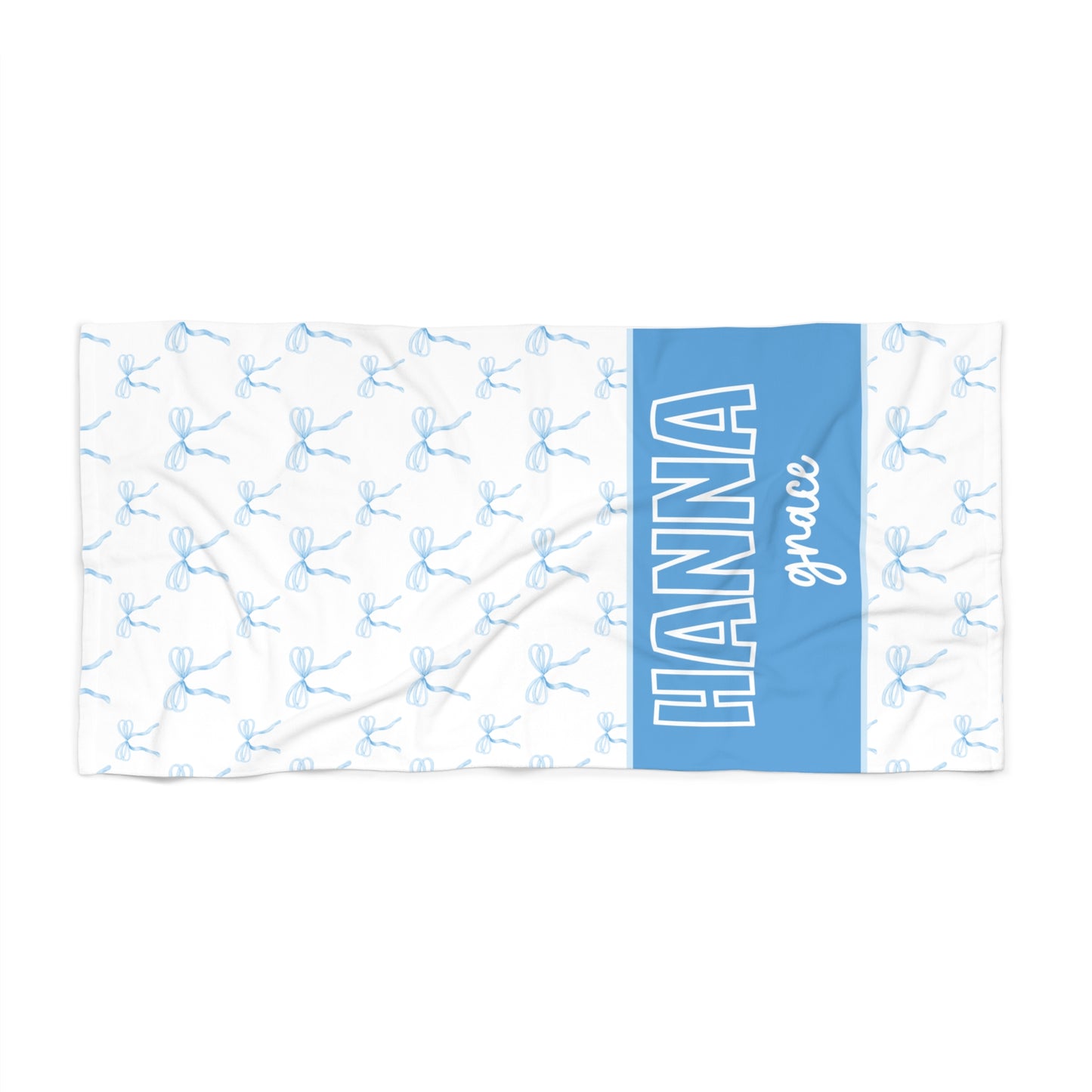 Personalized Coquette Bow Beach Towel 