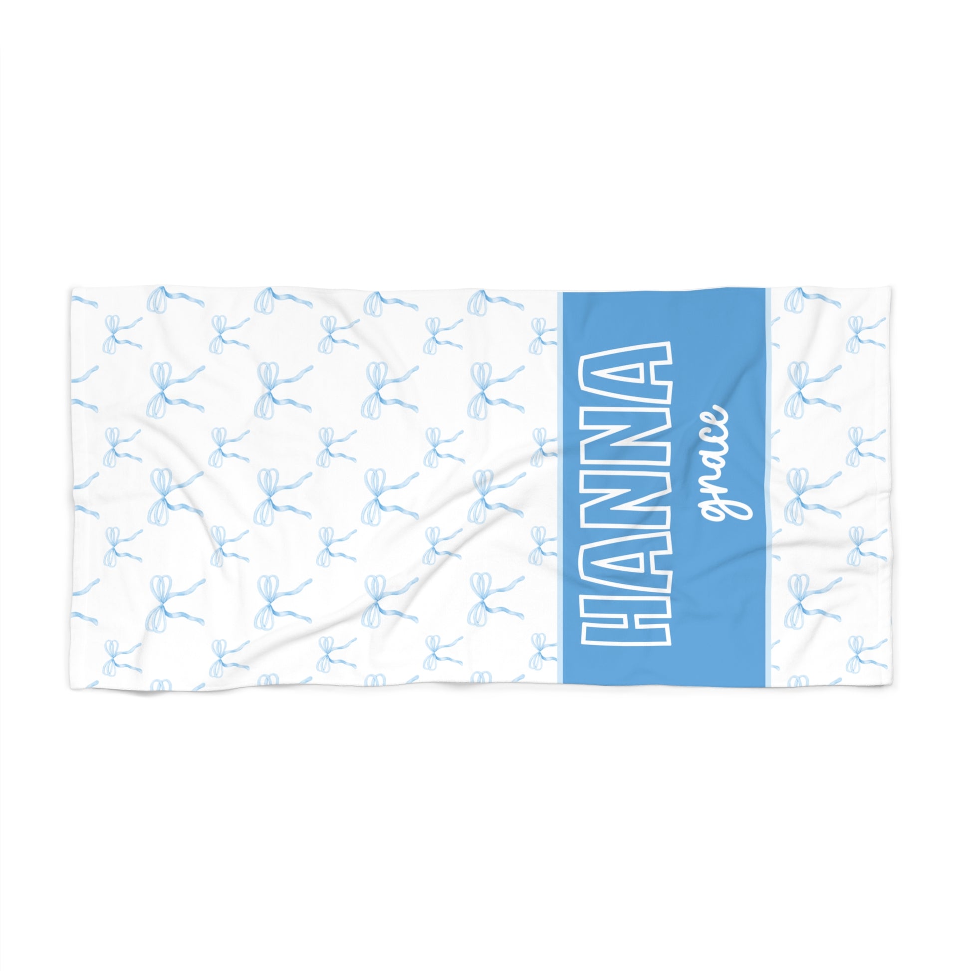 Personalized Coquette Bow Beach Towel 