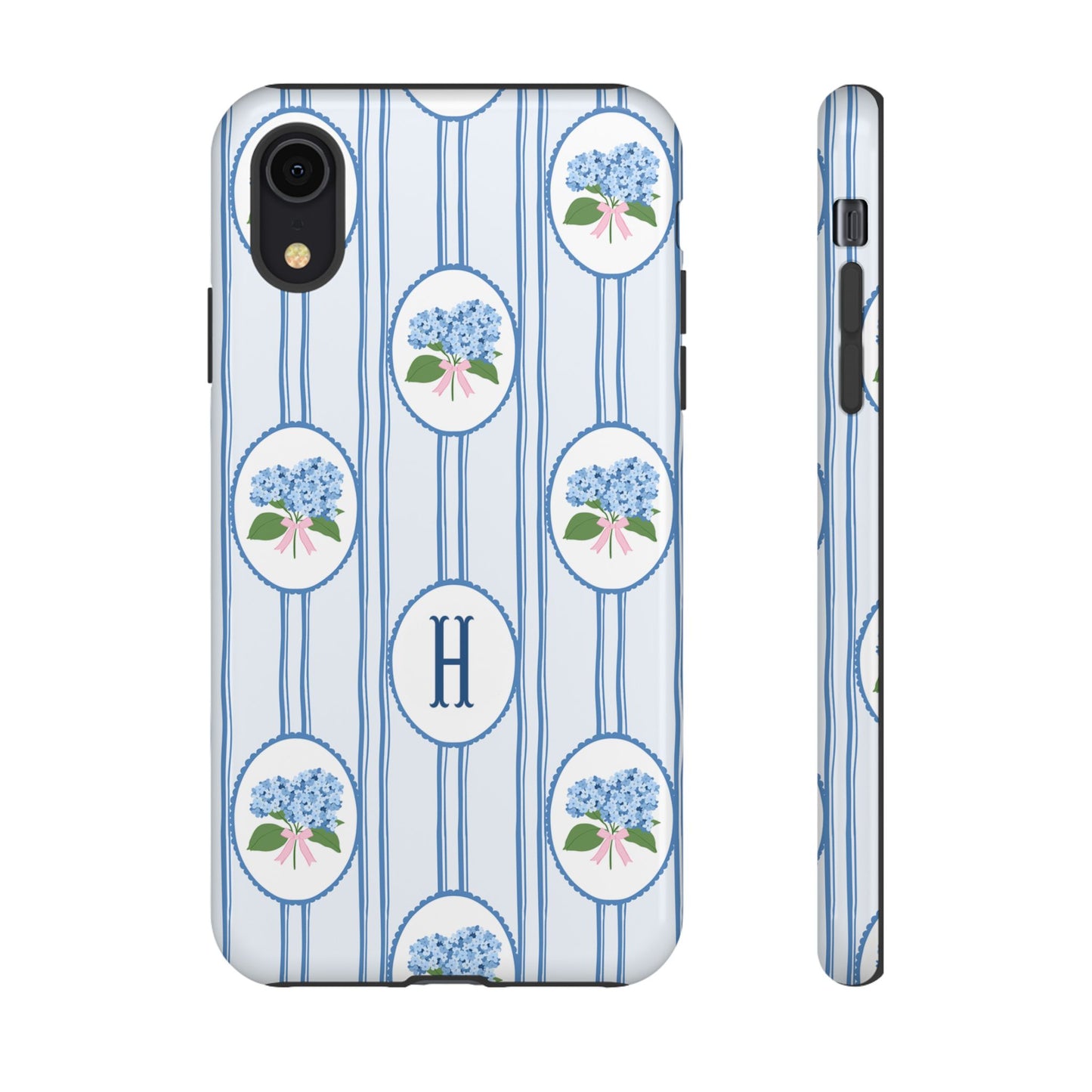 Blue Hydrangea Personalized Preppy Phone Case