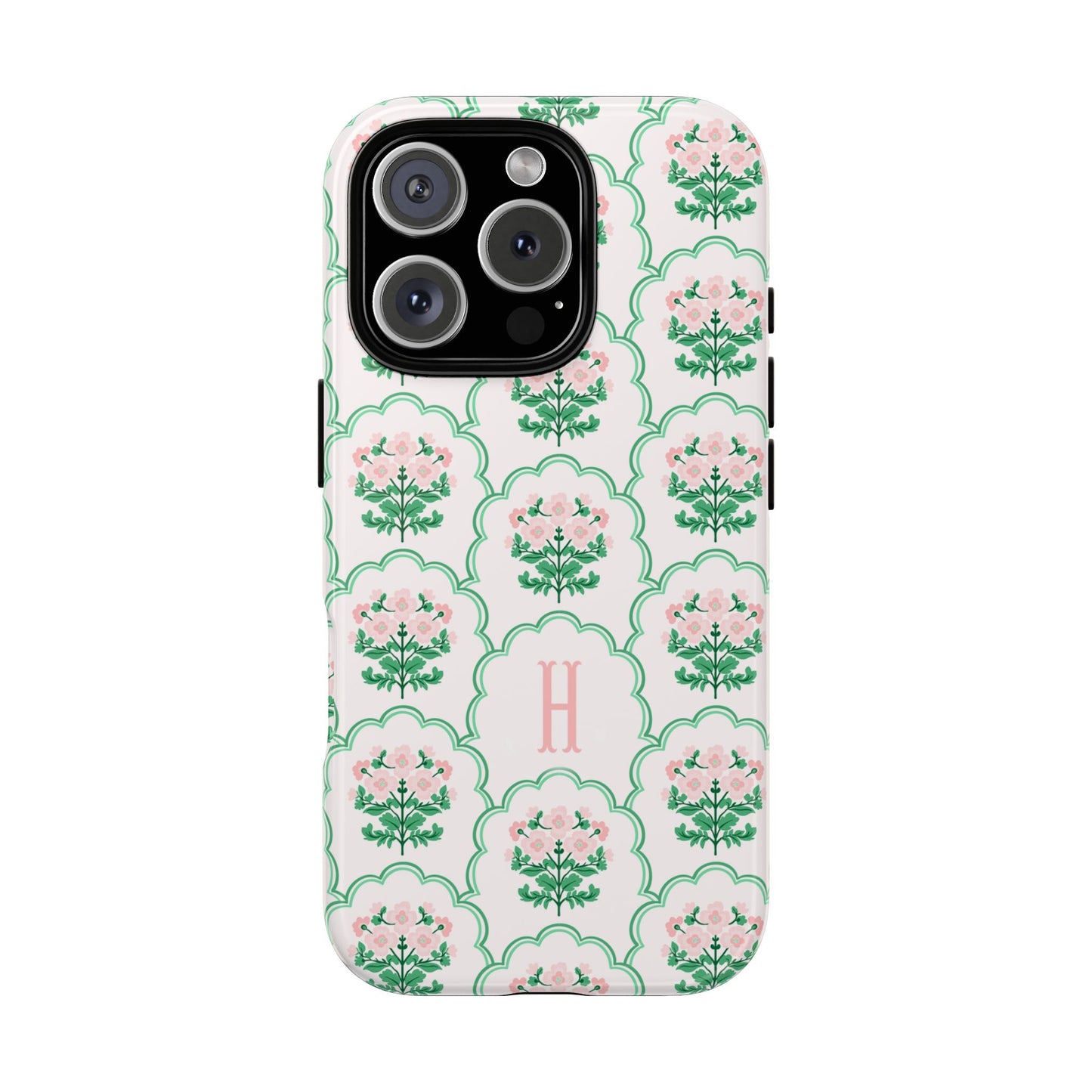 Preppy Floral Personalized Phone Case