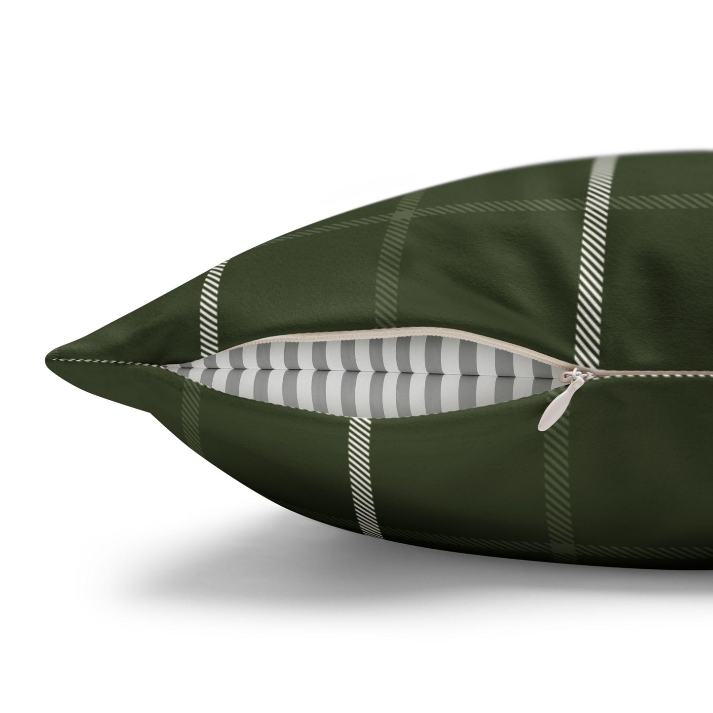 Ralph Lauren Style Green Tattersall Throw Pillow Cover