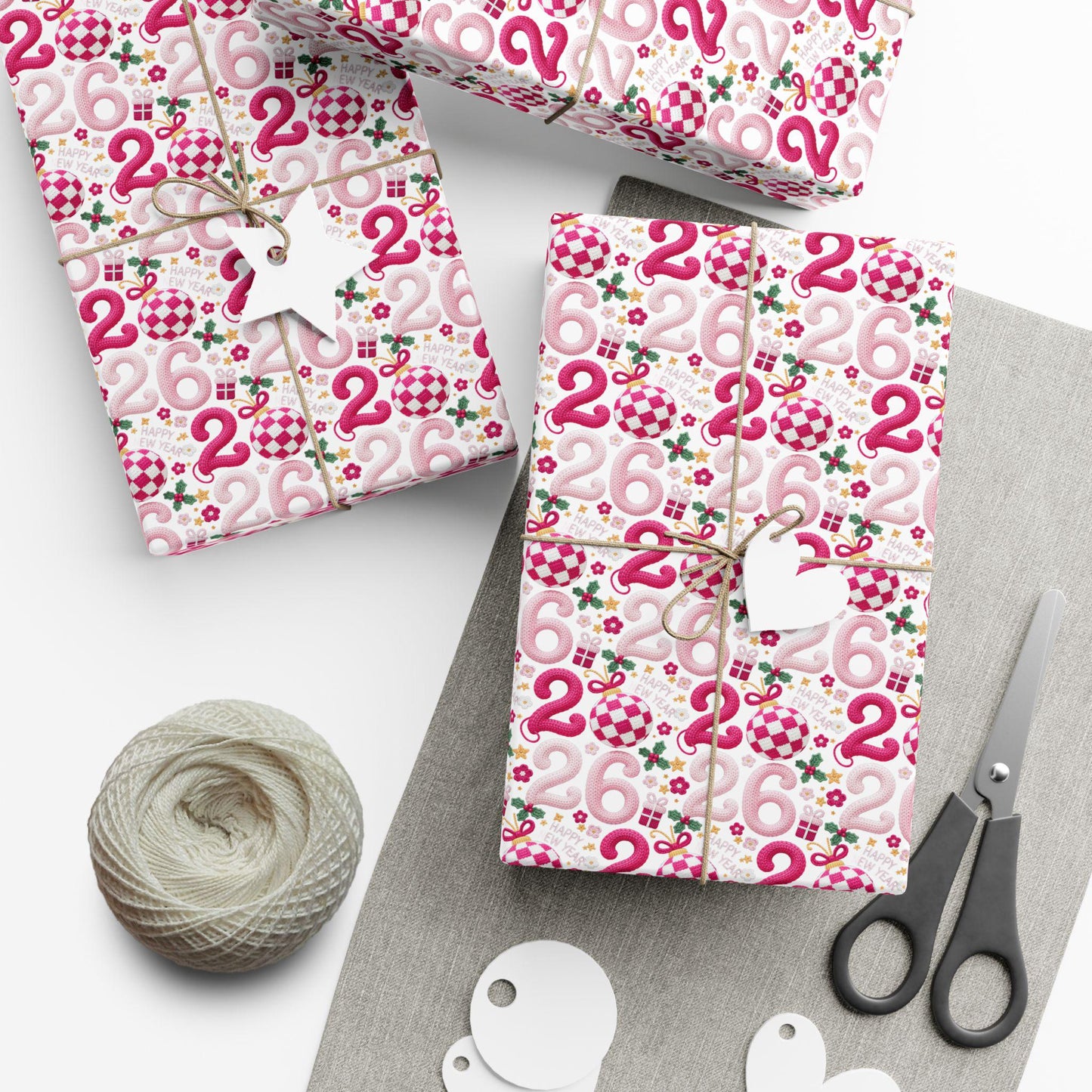 2026 Wrapping Paper New Years Gift Wrap
