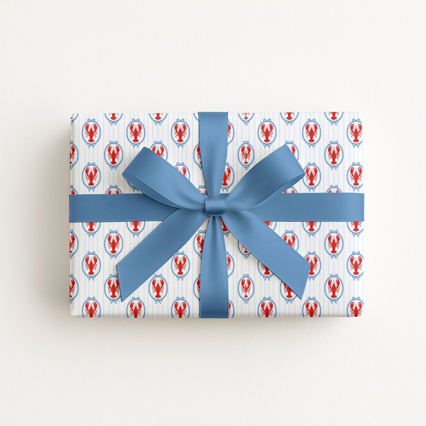 Lobster Gift Wrap Nautical Coastal Wrapping Paper