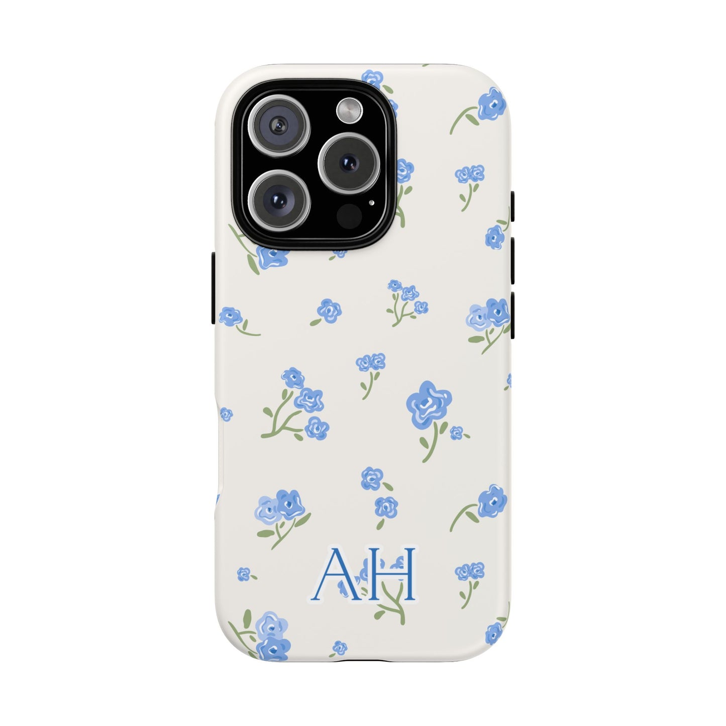 Personalized Tiny Blue Rose Phone Case