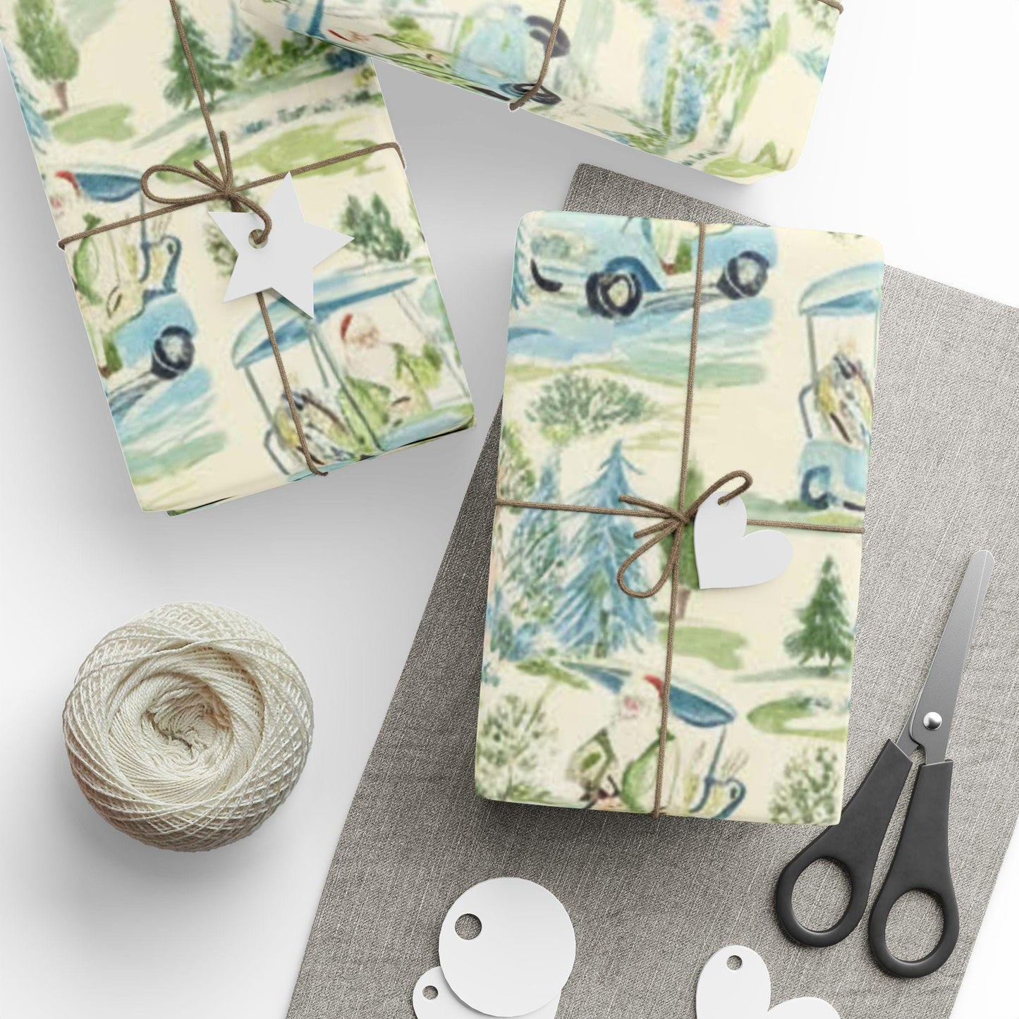 Golf Christmas Wrapping Paper