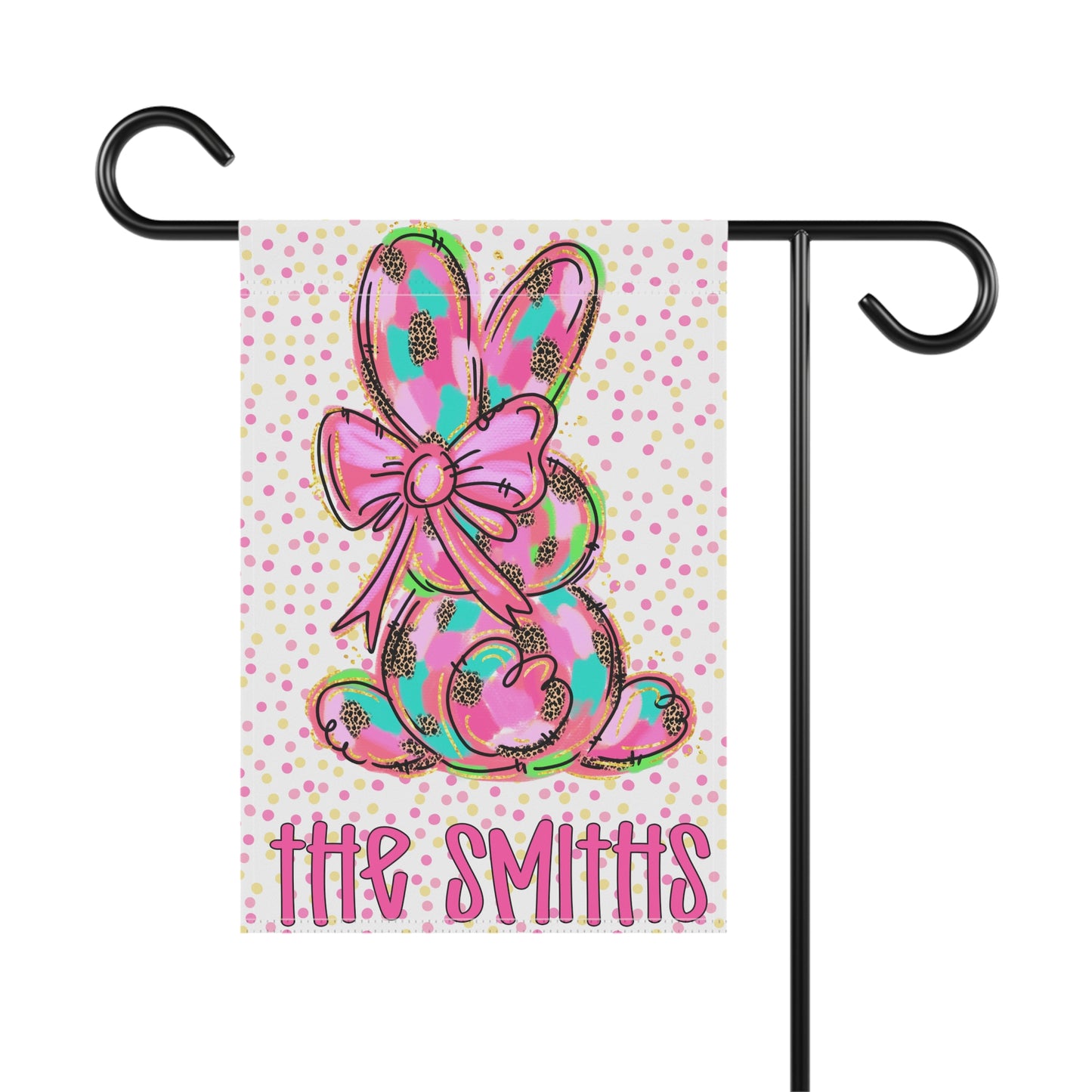 Personalized Easter Bunny Garden Flag
