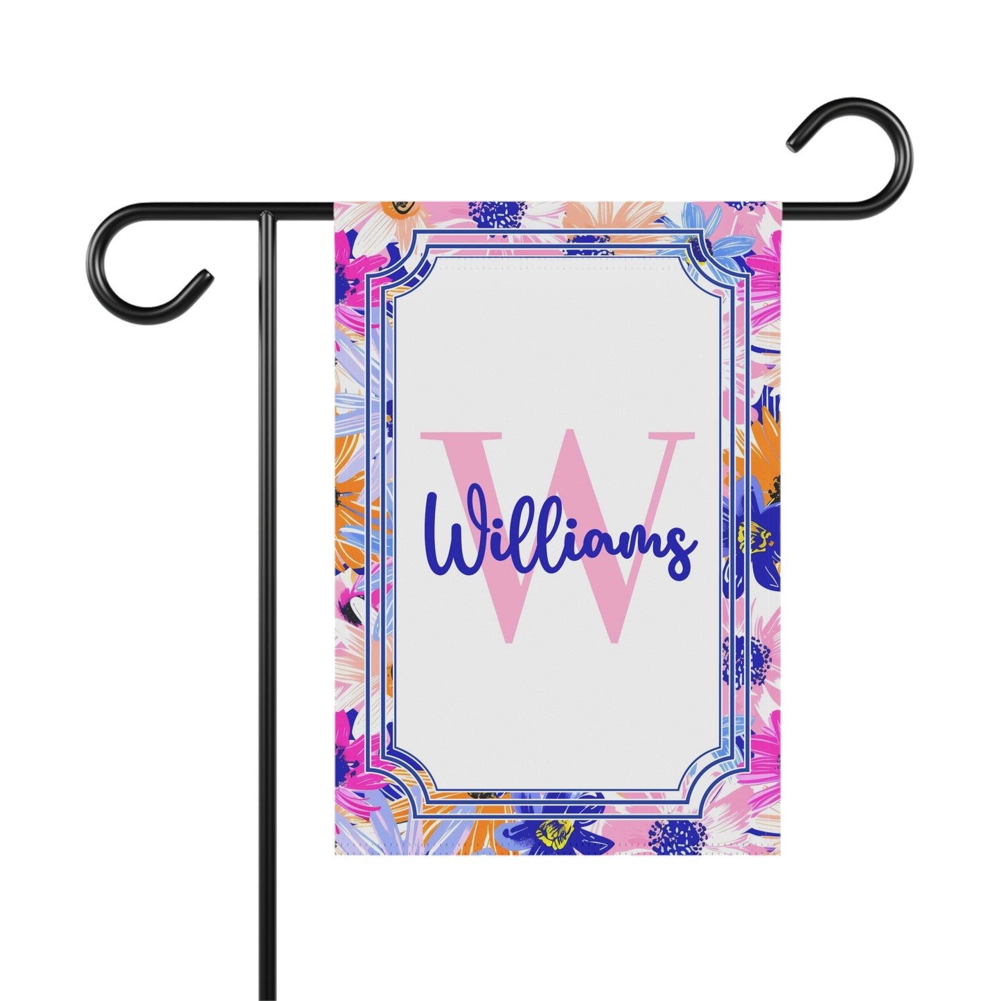 Personalized Bright Spring Floral Garden Flag