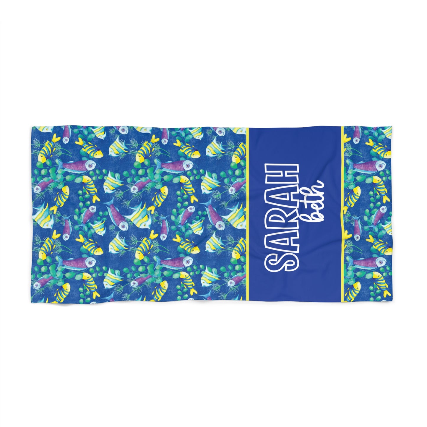 Personalized Fish Beach Towel 