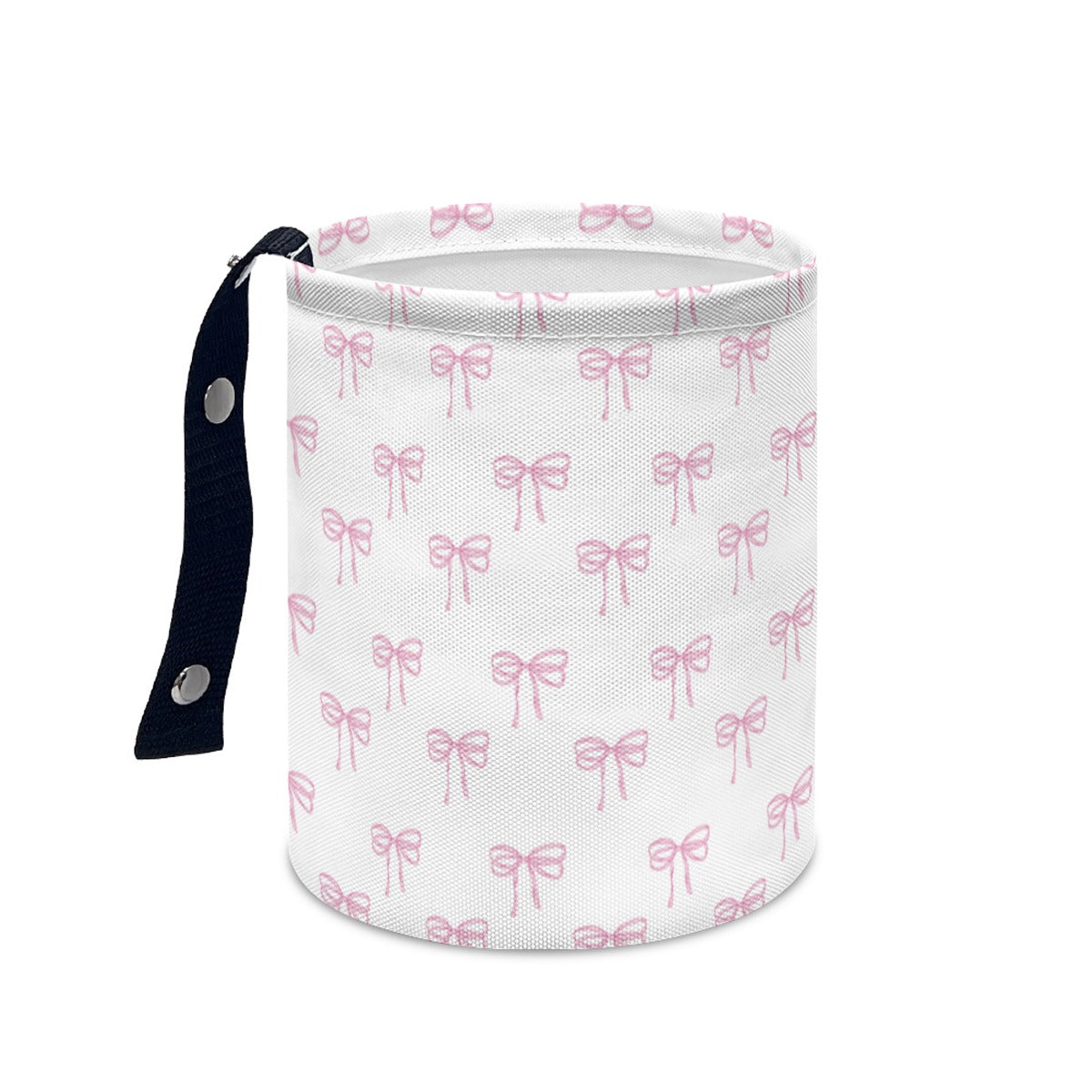 Coquette Pink Bows Fabric Car Trash Can