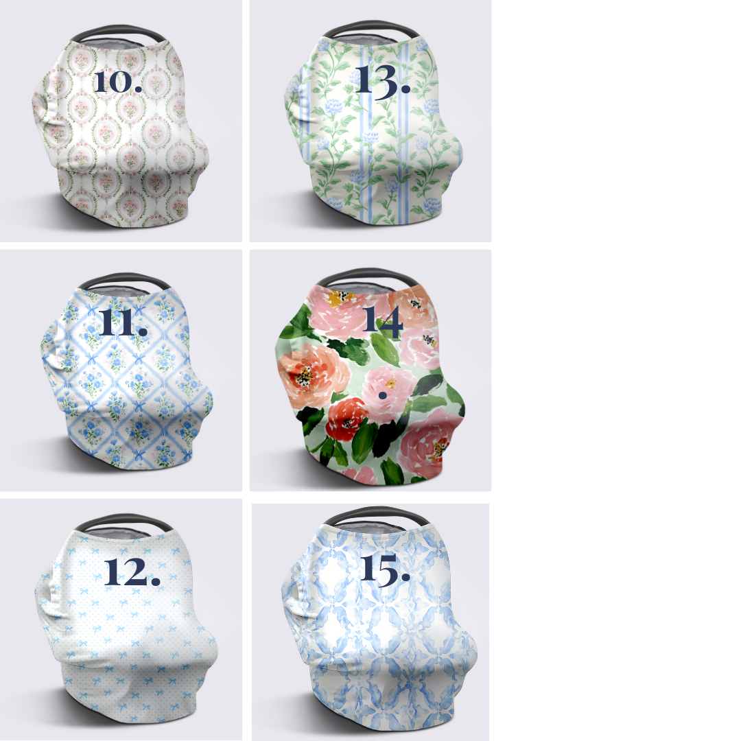 Hydrangea Car Seat Cover for Baby