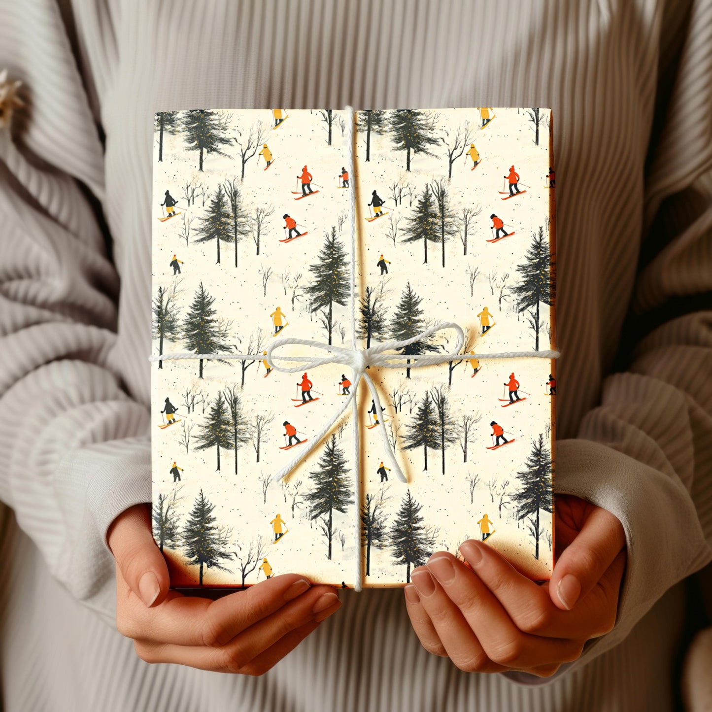 Skiing Wrapping Paper –