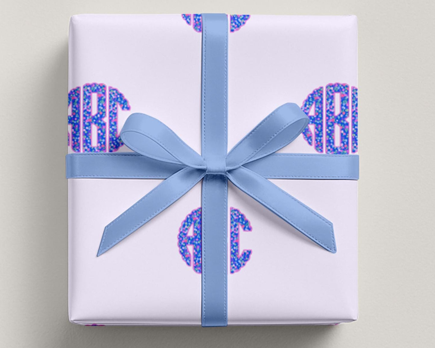 Bright Floral Monogram Gift Wrap