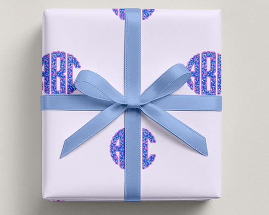 Bright Floral Monogram Gift Wrap
