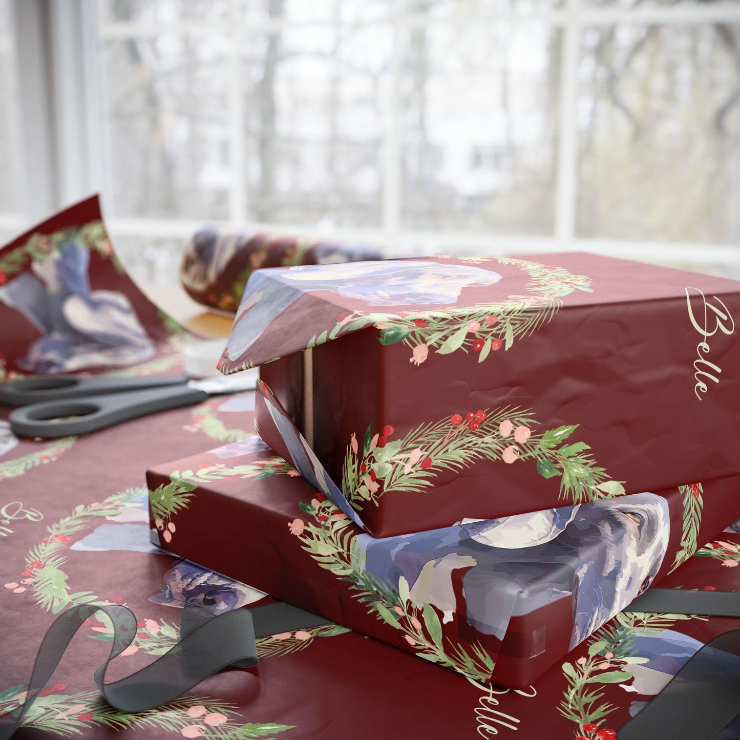 Personalized Pet Christmas Wrapping Paper