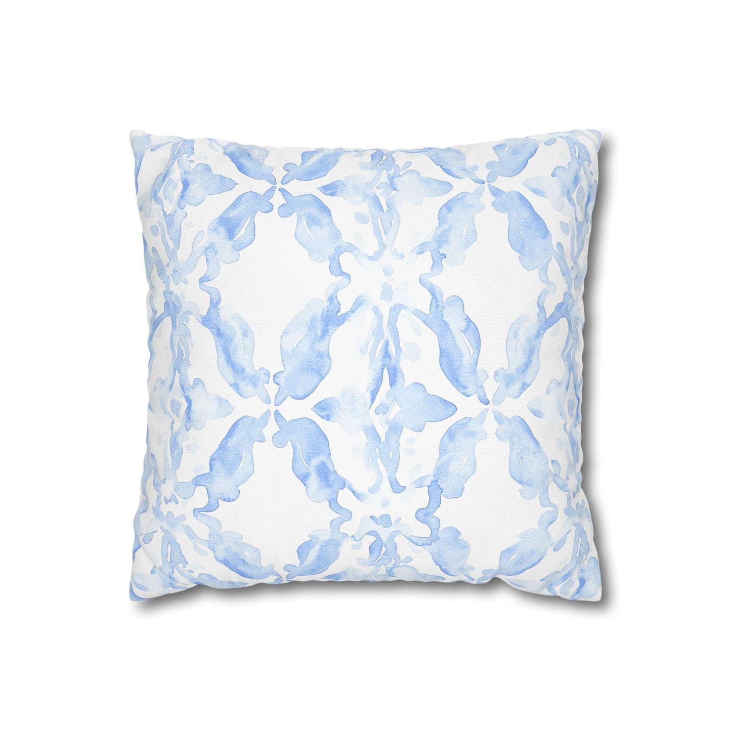 Blue Watercolor Pillow Cover