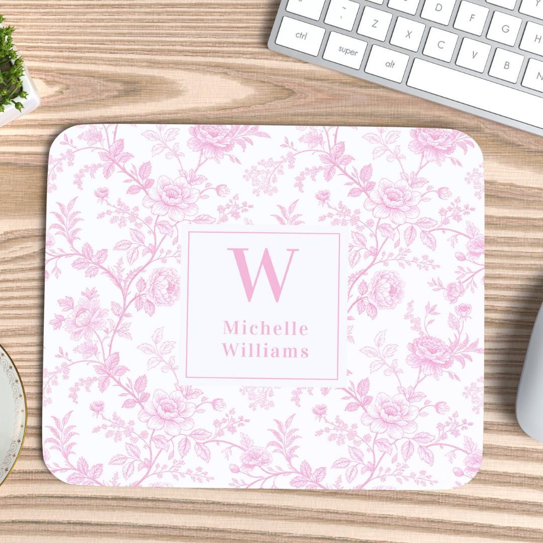 Shabby Chic Personalized Mouse Pad