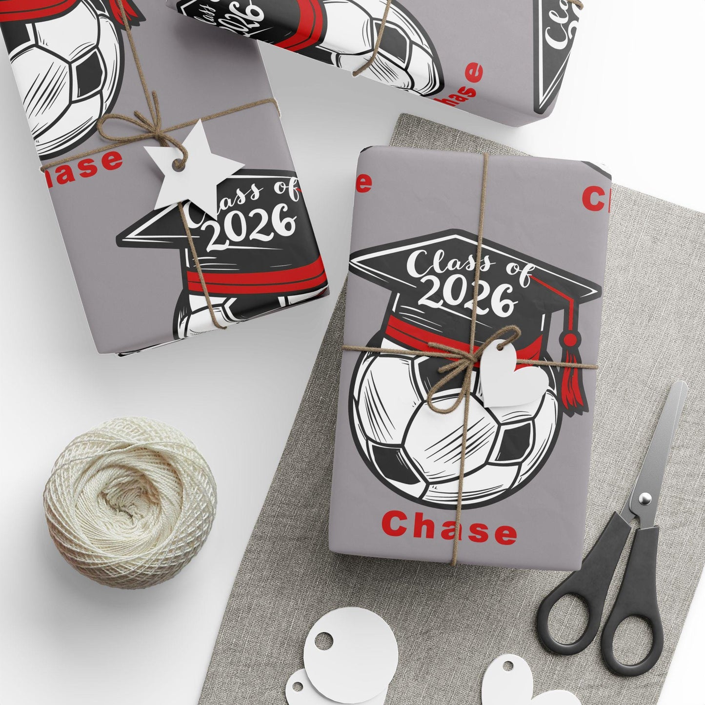 Class of 2026 Soccer Personalized Wrapping Paper