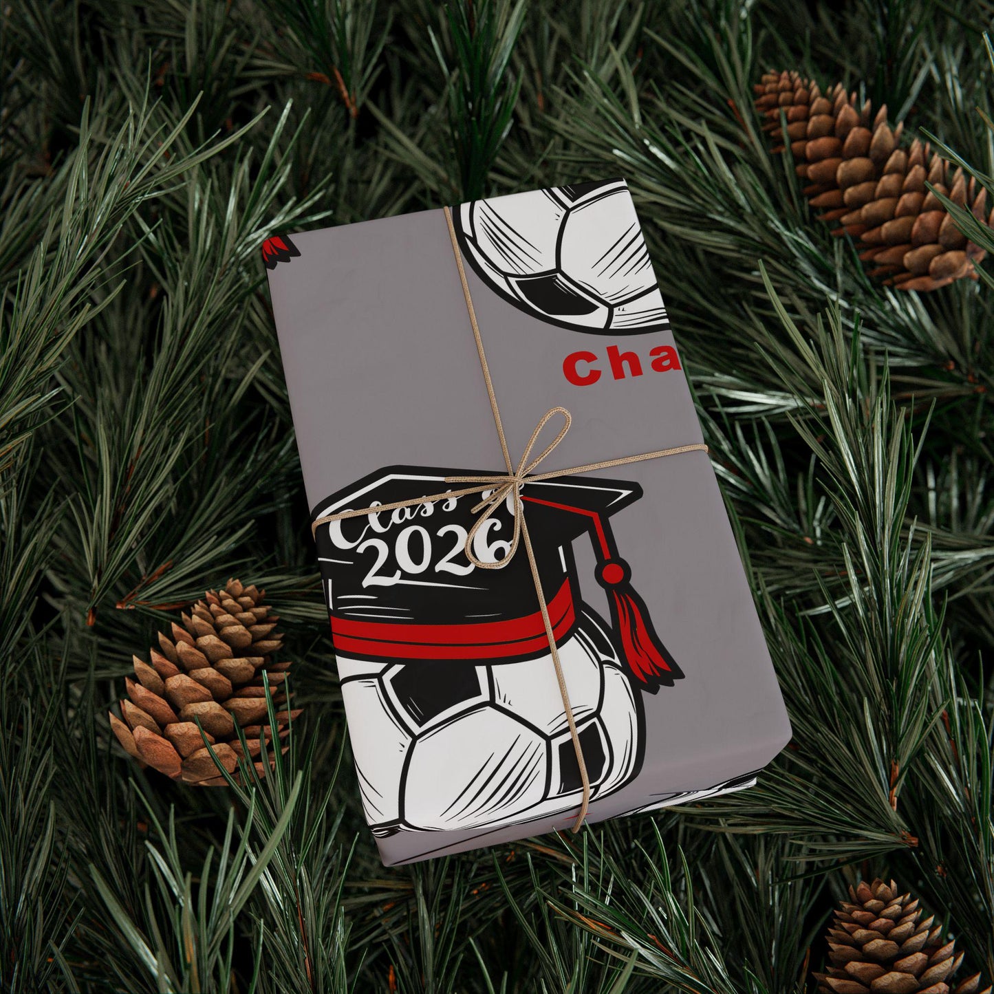Class of 2026 Soccer Personalized Wrapping Paper