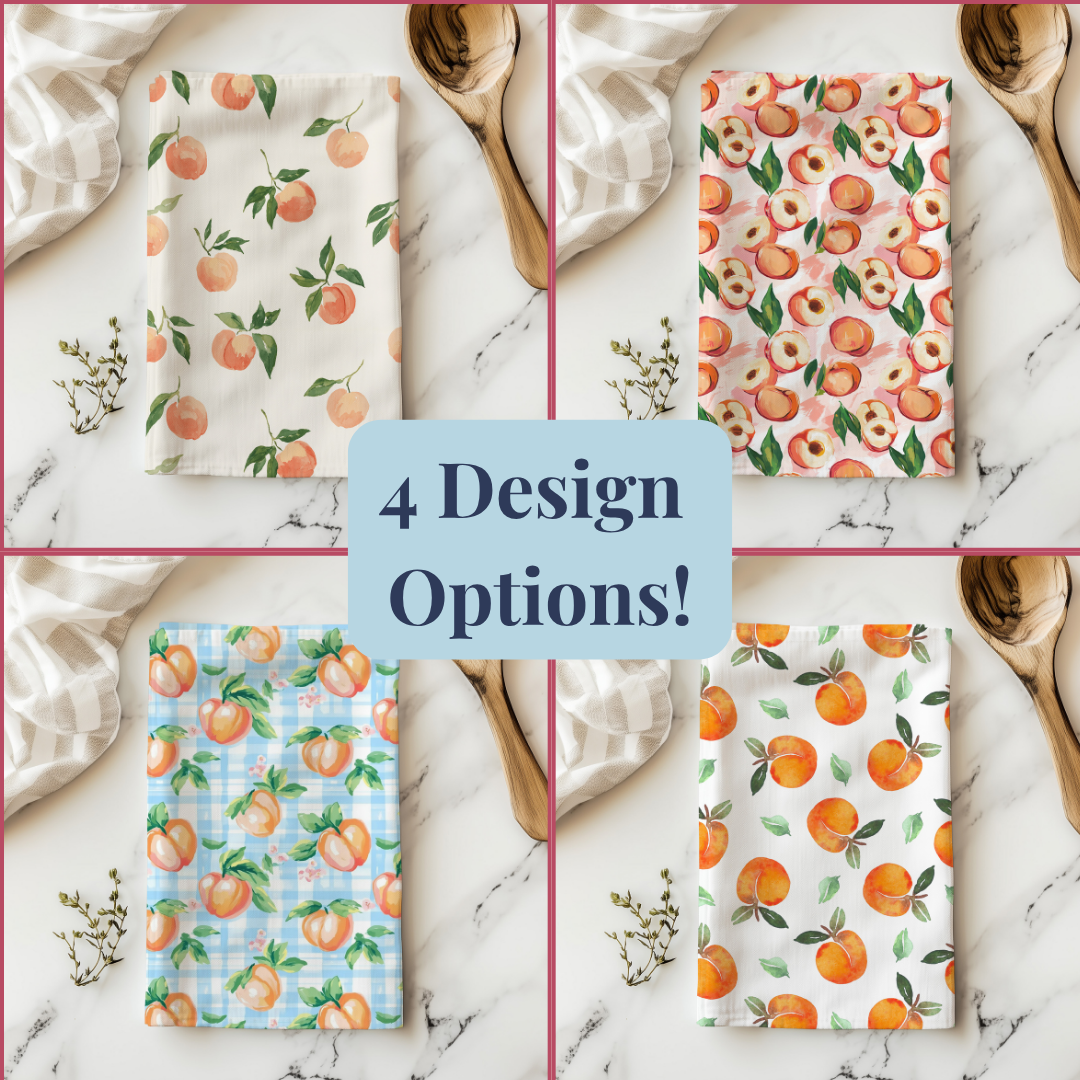 Peaches Tea Towel