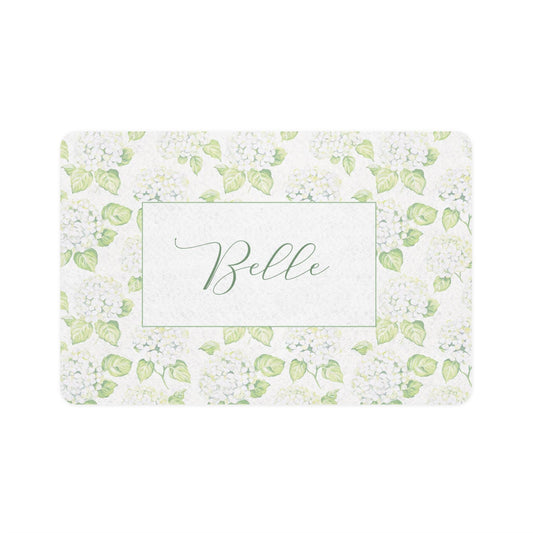 Personalized Floral Pet Food Mat