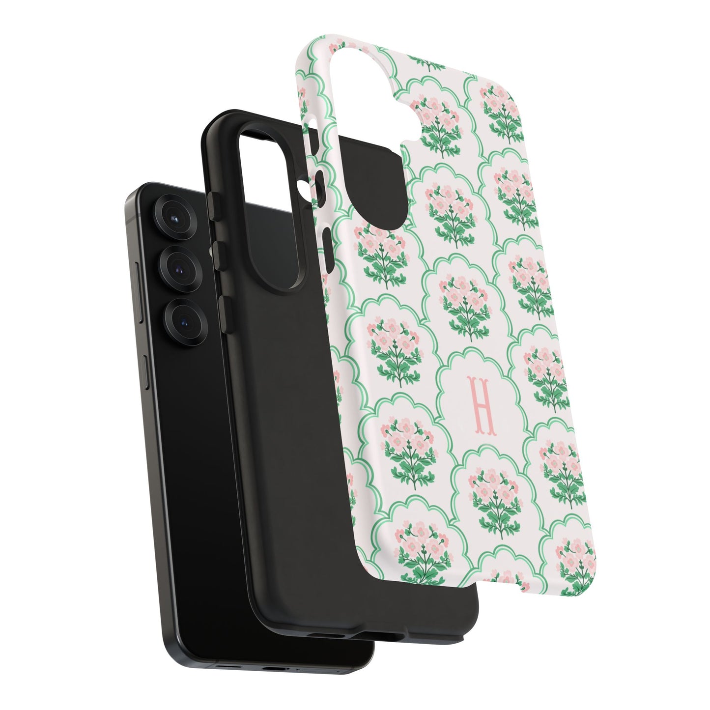Preppy Floral Personalized Phone Case