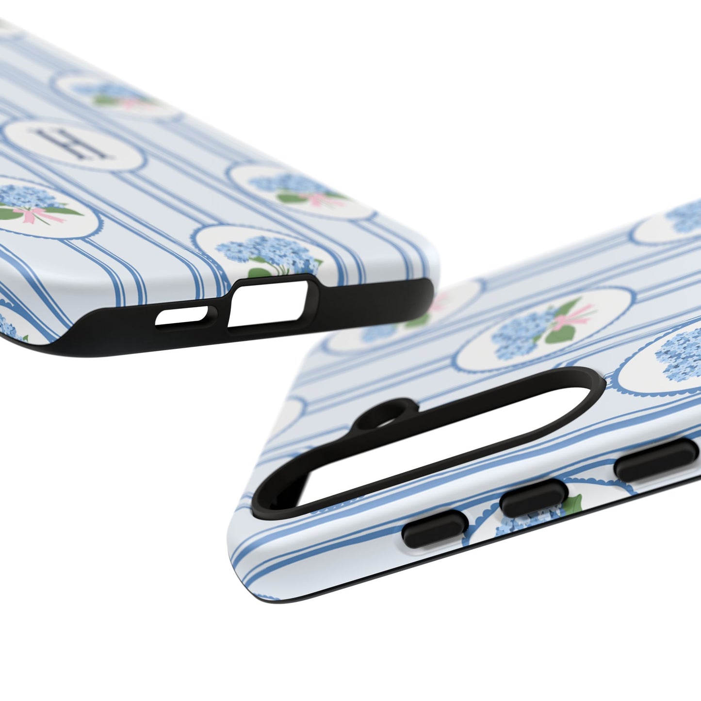 Blue Hydrangea Personalized Preppy Phone Case