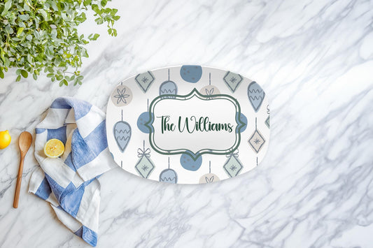Personalized Christmas Ornament Platter