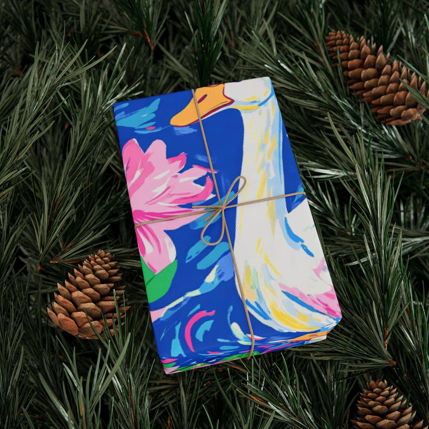 Preppy Swan Wrapping Paper