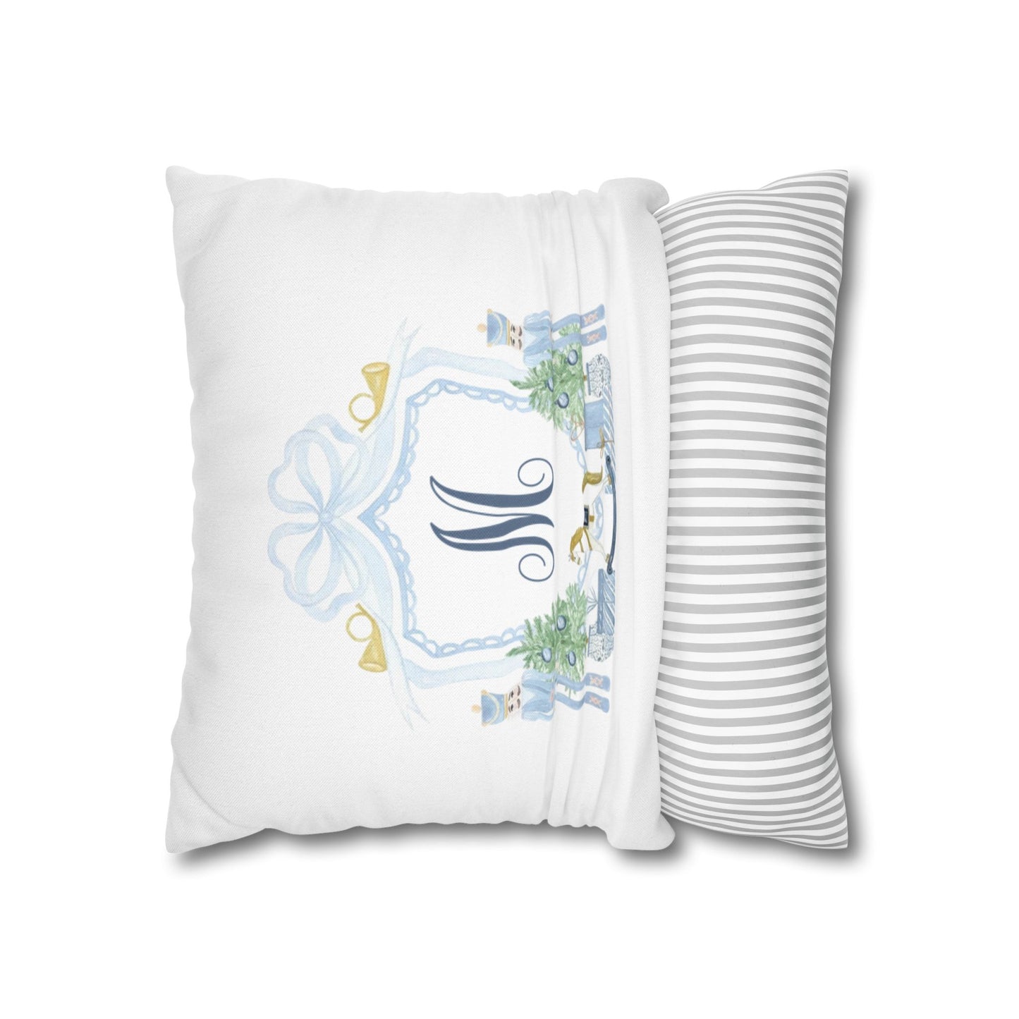 Monogram M Nutcracker Pillowcase | Square Accent Pillowcase
