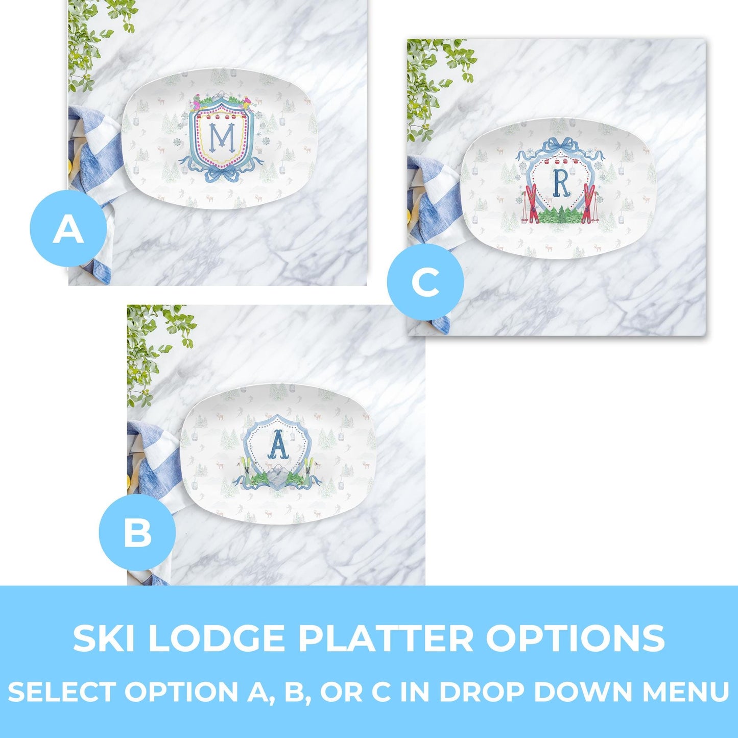 Personalized Ski Lodge Platter