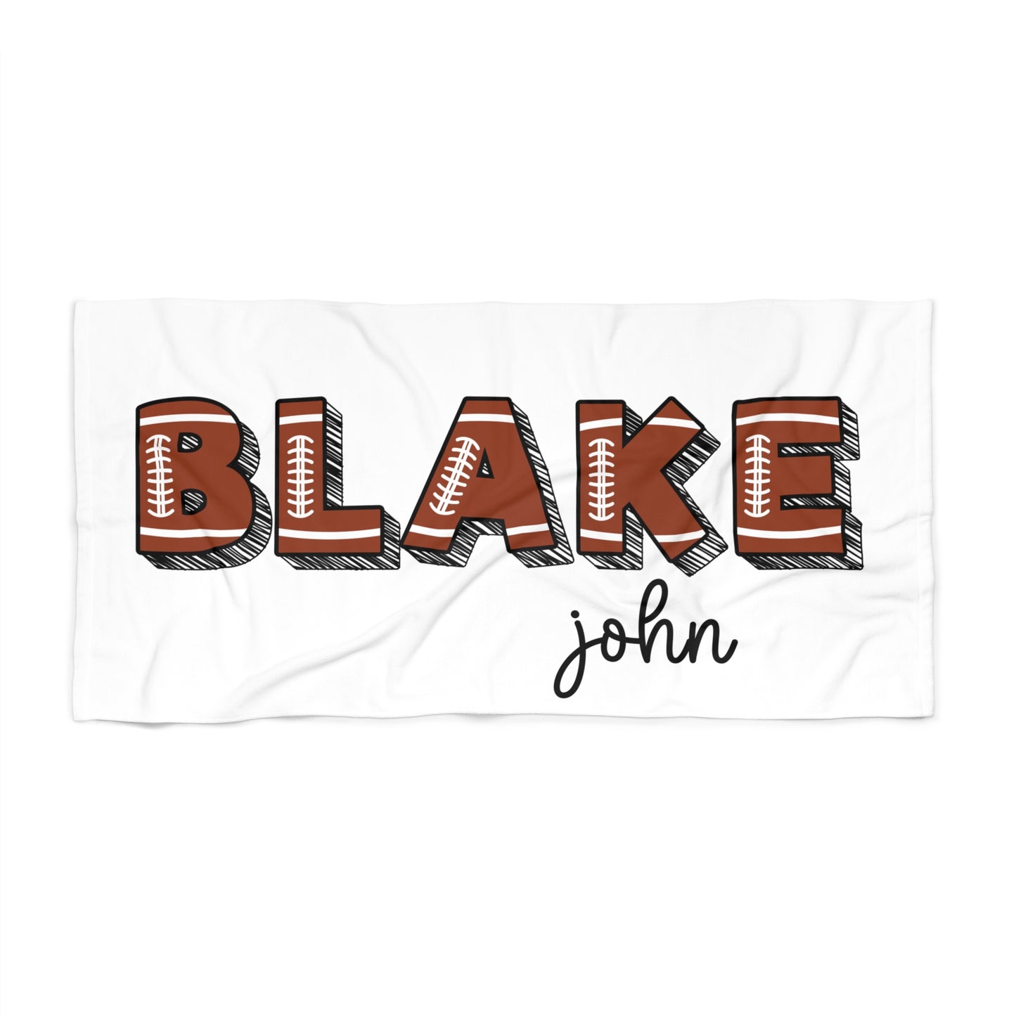 Personalized Football Beach Towel